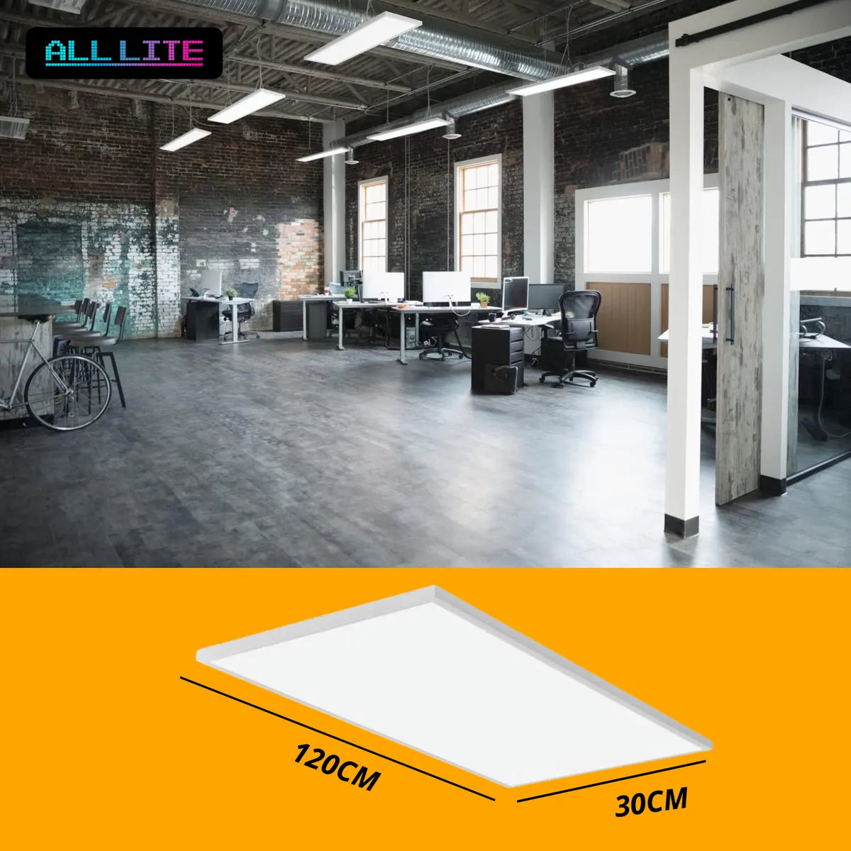 PANEL LED 30X120 CM -54W LUZ FRÍA 6500K SMD2835,