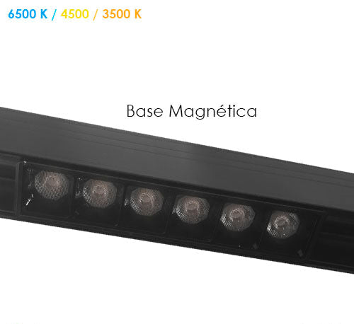 LUMINARIO PARA RIEL CON BASE MAGNÉTICA 48 V DC – 6 W MOD: LMAG6