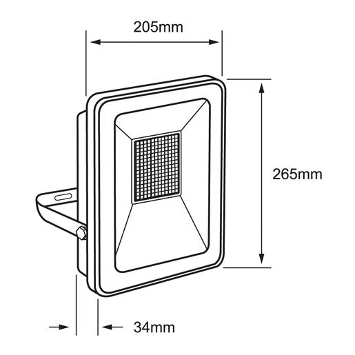 REFLECTOR LED EXTERIOR 100 W LUZ CÁLIDA