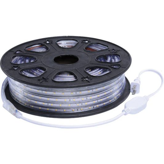 MANGUERA PLANA LED 3528 SMD EXTERIOR | IP65 | 127V - 150W | LUZ FRÍA | 25 METROS