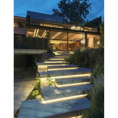 MANGUERA PLANA LED 3528 SMD EXTERIOR | IP65 | 127V - 150W | LUZ SUAVE CÁLIDA | 25 METROS