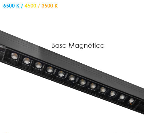 LUMINARIO PARA RIEL CON BASE MAGNÉTICA 48 V DC – 12 W MOD: LMAG12