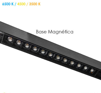 LUMINARIO PARA RIEL CON BASE MAGNÉTICA 48 V DC – 12 W MOD: LMAG12